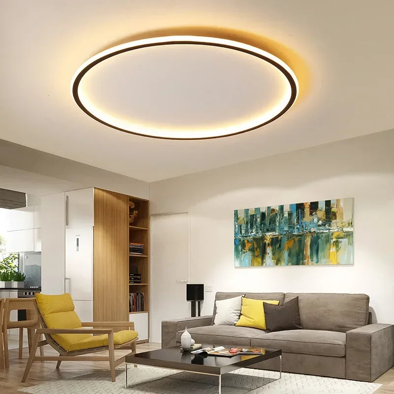 Okrągła lampa sufitowa LED | Skandynawski design