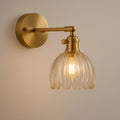 Retro lampa ścienna | Szklany klosz w kształcie tulipana